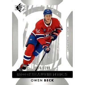 2023-24 SP Hockey Rookie Authentics Owen Beck #133 - Limited Edition